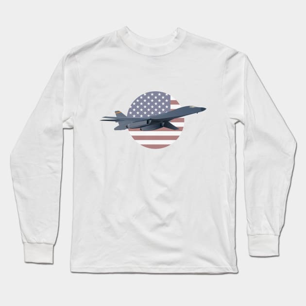 American Heavy Bomber B-1 Lancer Long Sleeve T-Shirt by NorseTech